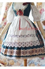 Surface Spell Gothic Alpen Rose Dirndl Lace Apron